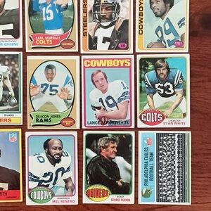 Vintage Football Cards include an Earl Campbell, Joe Greene, Deacon Jones.